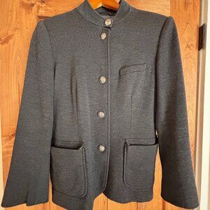 rag & bone Charcoal Gray Wool Stand Collar Basic Jacket Size 6